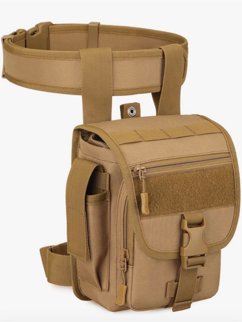 Tactical Thigh Bag in Tan - Compact Men's Utility Pack